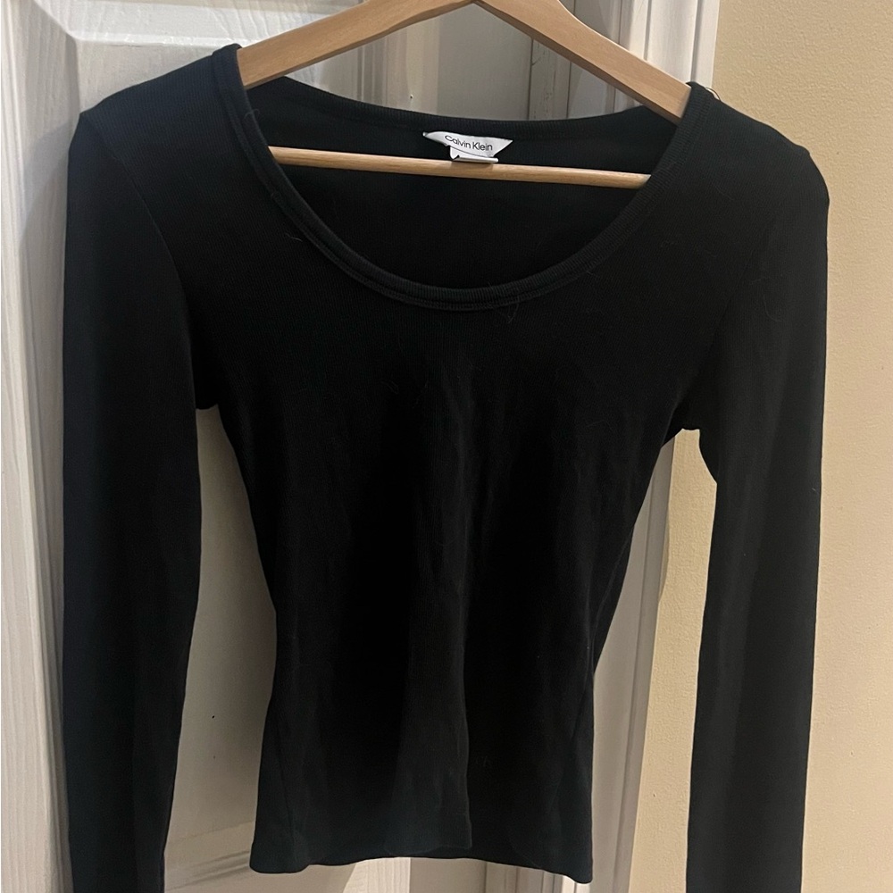 Calvin Klein Black Fitted Long Sleeve